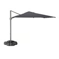 SEGLARÖ / IGGÖN Parasol, hanging with base, anthracite/dark grey, 330x240 cm