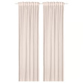 MATILDA Sheer curtains, 1 pair, pale pink/with heading tape, 145x250 cm