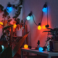 SOLVINDEN LED lighting chain with 12 bulbs, outdoor/multicolour