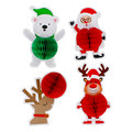 Accordion Winter Sticker Decorations, 4 pcs