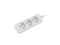 Lanberg Power Strip 3xFR, full CU, 3m, white