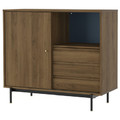 RÅDMANSÖ Cabinet, brown walnut effect, 118x49x103 cm