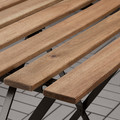 TÄRNÖ Table, outdoor, black acacia, steel grey-brown stained light brown stained, 55x54 cm