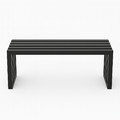 Architectural Modern Garden Bench 140cm, matt black