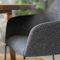 TOSSBERG Chair, metal black/Gunnared dark grey