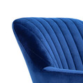 Upholstered Chair Emilia Velvet, 1pc, deep blue/black