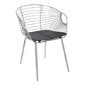 Metal Chair Sligo 44x44cm, silver