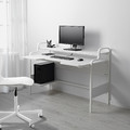 FREDDE Gaming desk, white, 140x74x73 cm