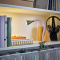 NÄVLINGE LED clamp spotlight, lilac/dark green