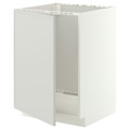 METOD Base cabinet for sink, white/Aspudden light grey, 60x60 cm