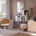 EKET Wall-mounted cabinet combination, beige/white, 105x35x70 cm