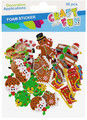 Self-Adhesive Christmas Cookie Decorations, 35 pcs