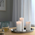 PRAKTAND Candle dish, stainless steel, 35x26 cm