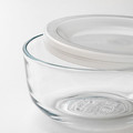 BESTÄMMA Food container with lid, set of 3, glass