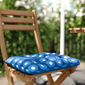 ASKHOLMEN Table+2 folding chairs, outdoor, foldable dark brown/Klösan dark blue, 60x62 cm
