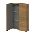 GoodHome Bathroom Wall Cabinet Imandra 60 x 90 x 15 cm, walnut