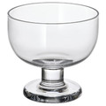 BRÖGGAN Dessert bowl, clear glass, 11 cm
