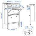 GULLABERG Shoe cabinet with 2 compartments, grey, 88x30x122 cm