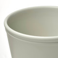 KÖRSBÄRSBJÖRK Plant pot, light grey/beige, 15 cm
