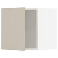 METOD Wall cabinet, white/Havstorp beige, 40x40 cm