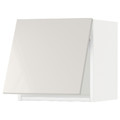 METOD Wall cabinet horizontal w push-open, white/Ringhult light grey, 40x40 cm