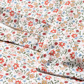 GULLNATTLJUS Duvet cover and pillowcase, white/floral pattern, 150x200/50x60 cm