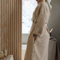 BJÄLVEN Bath robe, beige, L/XL
