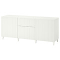 BESTÅ Storage combination with drawers, white/Sutterviken/Kabbarp white, 180x42x74 cm