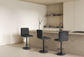 Bar Stool with Backrest Dafne VIC, black