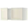 METOD Wall cabinet with 2 doors, white/Bodbyn off-white, 80x40 cm