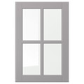 BODBYN Glass door, grey, 40x60 cm