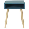 Bedside Table Nightstand Niche, blue/natural