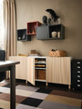 BESTÅ Storage combination with doors, white/Björköviken/Mejarp birch veneer, 180x42x74 cm