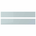 KALLARP Drawer front, high-gloss light grey-blue, 60x10 cm, 2 pack