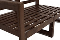 Outdoor Furniture Set Malta for 4 persons, dark brown/grey