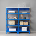PLATSA Open shelving unit, blue, 120x42x133 cm