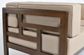 Outdoor Wooden 2-seat Sofa EDEN, dark brown/beige