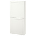 BESTÅ Wall cabinet with 2 doors, white/Hanviken white, 60x22x128 cm
