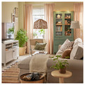 LENDA Curtains with tie-backs, 1 pair, light pink/with heading tape, 140x300 cm