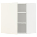 METOD Wall cabinet with shelves, white/Vallstena white, 60x60 cm