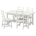 NORDVIKEN / NORDVIKEN Table and 4 chairs, white, white, 152/223x95 cm