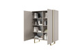 Two-Door Cabinet Verica 120 cm, cashmere/gold legs