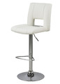 Bar Stool Sylvia, white/chrome