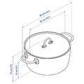 FINMAT Pot with lid, copper/stainless steel, 5 l