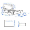 NORDLI Bed frame with storage and mattress, with headboard white/Valevåg extra firm, 160x200 cm