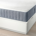 NORDLI Bed frame with storage and mattress, white/Valevåg extra firm, 160x200 cm