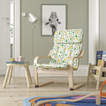 POÄNG Children's armchair, birch veneer/Ulvsby dot pattern