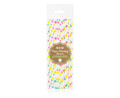 Paper Drinking Straws 12pcs, colourful dots