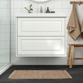 FJÄLLKATTFOT Bath mat, beige, 50x80 cm