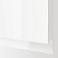 METOD Wall cab horizo 2 doors w push-open, white/Voxtorp high-gloss/white, 40x80 cm